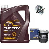 MotoröL Set 5W-30 5 Liter + ÖLfilter + Schraube FüR Lexus Toyota Yaris Corolla