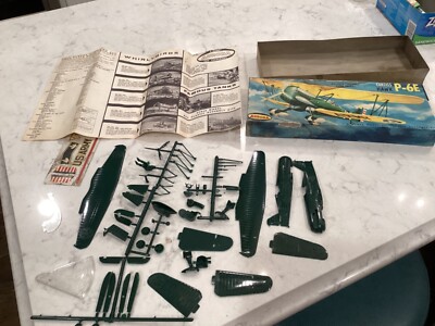 Vintage 1956 Aurora Curtiss Hawk P-6E Model Kit Open Sold As Is