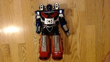 HAP-P-KID TOY Robot 14  Tall blue w/ Lights Sounds, talking  Walking 2012 WORKS