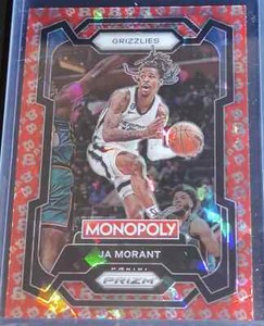 2023-24 Panini Prizm Monopoly Ja Morant Free Parking #44 Memphis Grizzlies