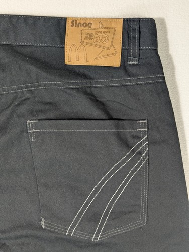 Timeless Element for McDonald's Mens Uniform Pants Black 34-32 Polyester Blend - Picture 8 of 10