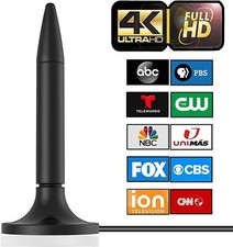 Antenna TV, HDTV Antenna TV Digitale da Interno 130 Miglia Portata Supporto 4K HD Gratis