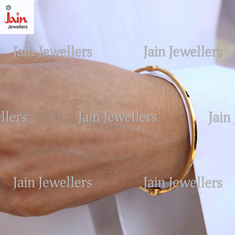 18 Kt, 22 Kt Hallmark Real Solid Yellow Gold Stacking Hinge