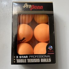 Penn 6-PK 40mm TABLE TENNIS BALLS Orange PING PONG 3-Star PROFESSIONAL Official