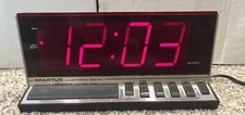 Vintage Spartus Electronic Digital Alarm Clock Model 1150 Large Display Tested