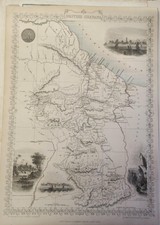 1861 Tallis Map British Guayana (Original Antique Map)