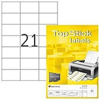 Topstick 8708 Universal Etiketten 100 Blatt A4 70X42,3Mm 2100 Etiketten