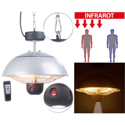 SEMPTEC URBAN SURVIVAL TECHNOLOGY Semptec Infrarot-Decken-Heizstrahler m. Fernbed., 800 - 2.000 Watt, LED, IPX4