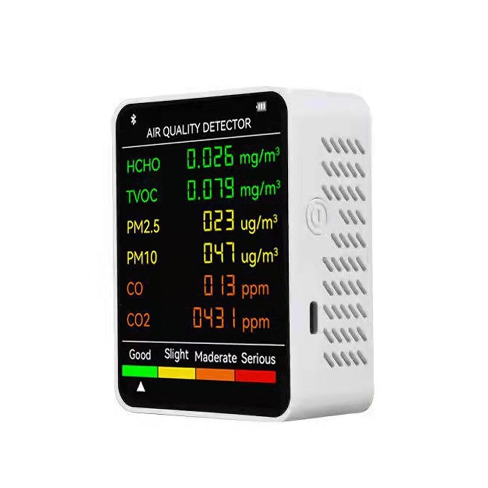 Air Monitor 6 In 1 Temperature Unit Conversion Carbon Dioxide Detector