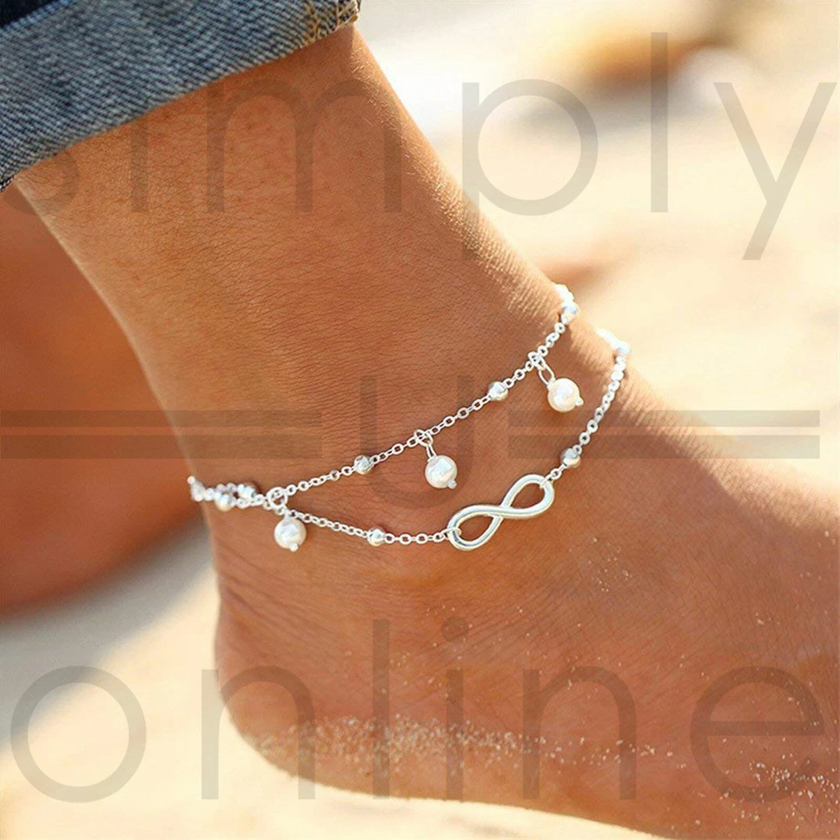 Online silver anklet discount