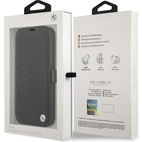 BMW Signatur Collection Leder Book Wallet Etui für Apple iPhone 13 Pro Schwarz - Picture 7 of 7