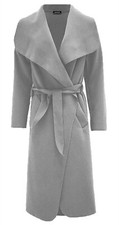 Women Italian Waterfall Celebrity Coat Ladies Oversized Drape Open Long Duster 