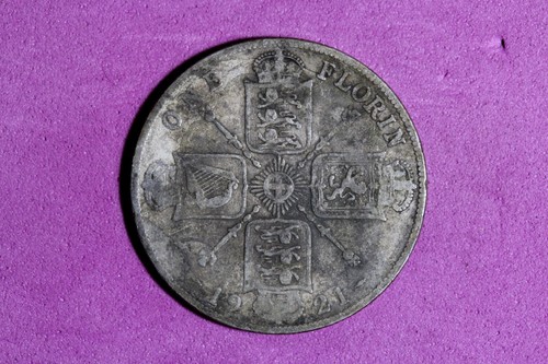 1921 Great Britain 1 Florin Silver Coin #M22234