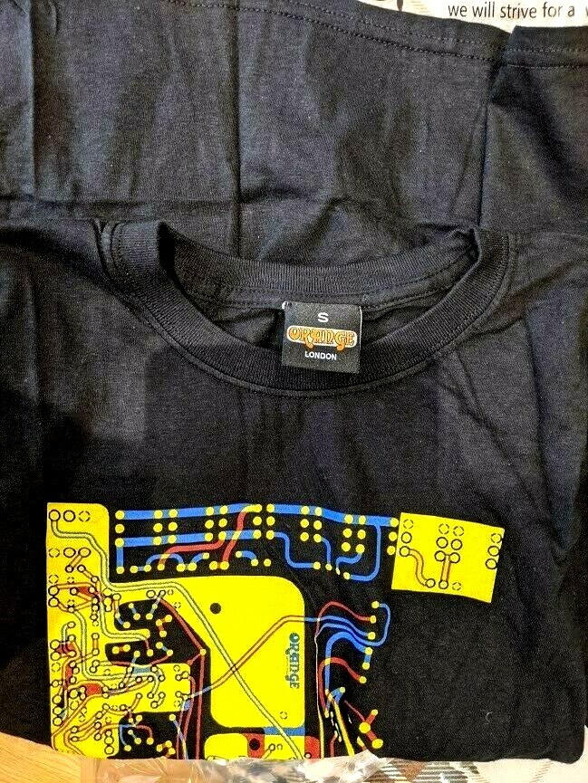 ORANGE AMPS t shirt top logo CIRCUIT BOARD T SHIRT Official S MENS BLACK eBay