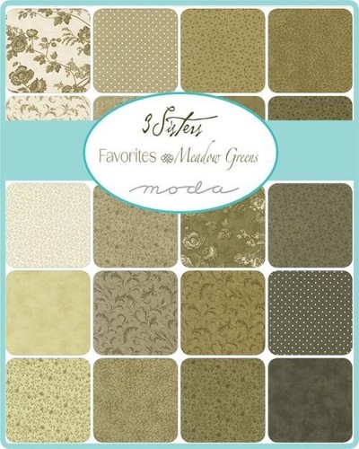 3 Sisters Meadow Greens Jelly Roll® 44362JR Moda Precuts Jelly Roll 100% cotton - Picture 2 of 3