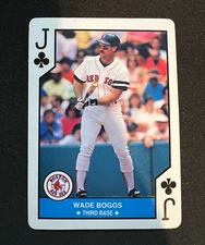 1990 the u.s. playing card company all star baseball #J of clubs wade boggs