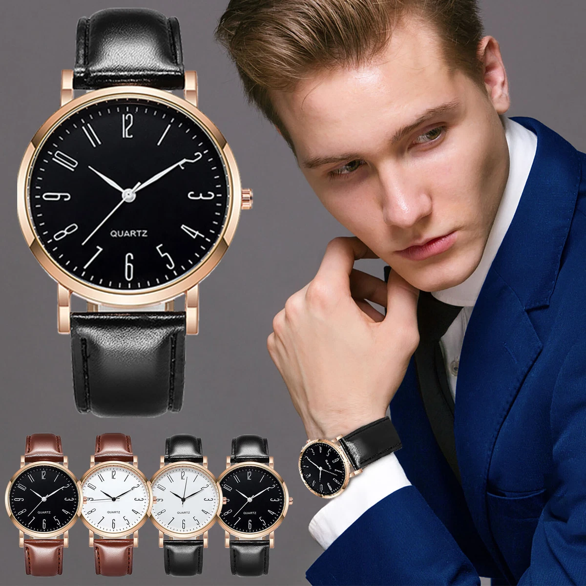 1596 6 Casual Business Belt Men s Watch Quartz Digital Watch with