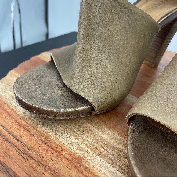 Humanoid heel sandals- Sada Solid brown leather a… - image 9