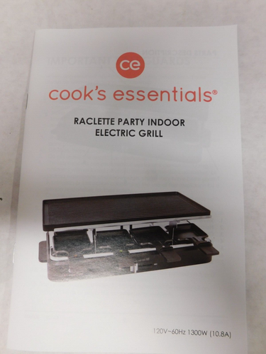 Cooks Essentials Raclette Party Indoor Electric Grill-1300 W image