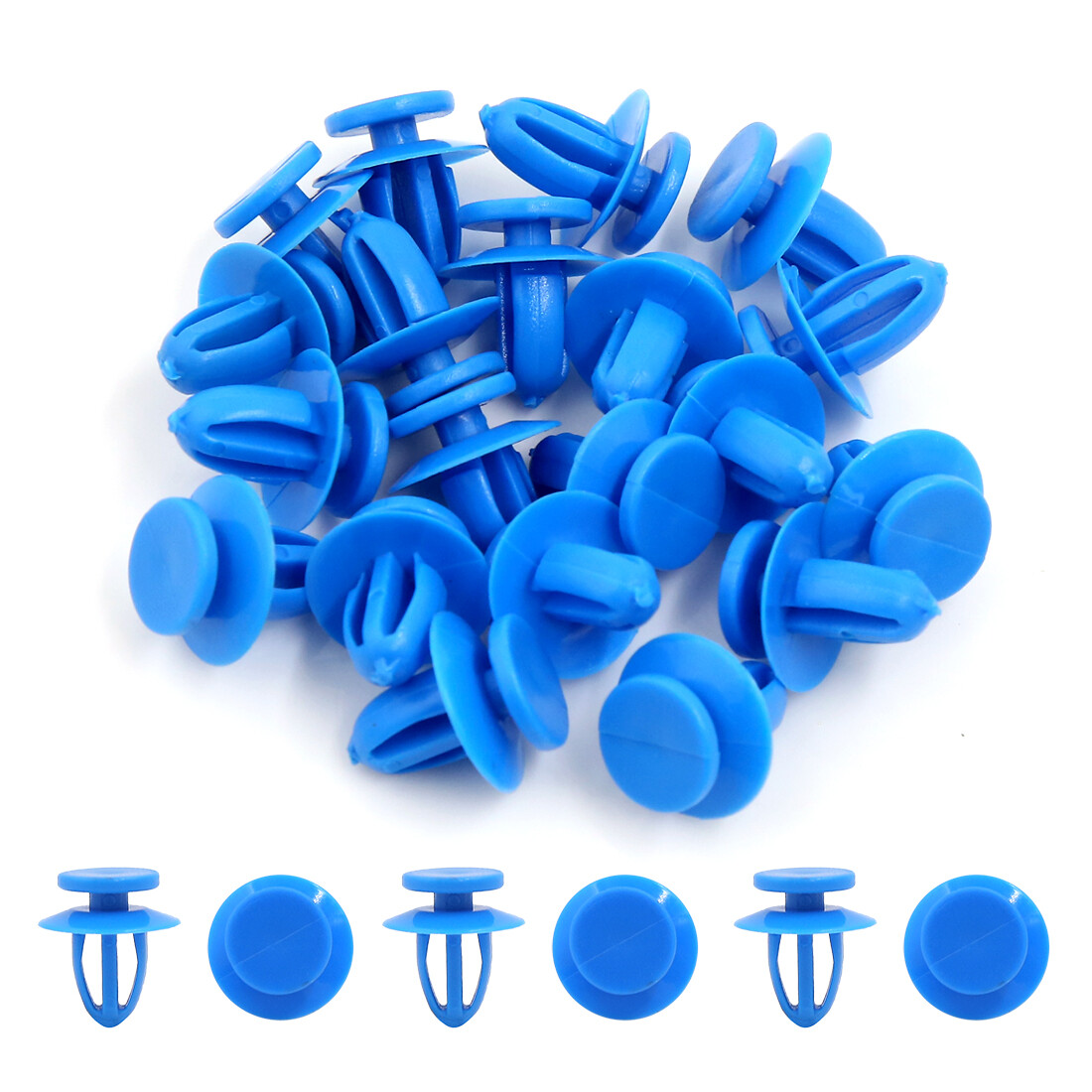 30 Pcs 8mm Trou Rivet Plastique Noir Attache Agrafe De Pare-Chocs