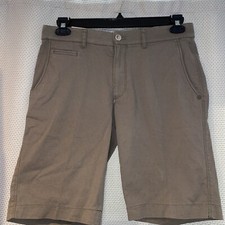 Brax Regular Style Bari Stretch Chino Bermuda Shorts Khaki Brown Size 32 Nwt