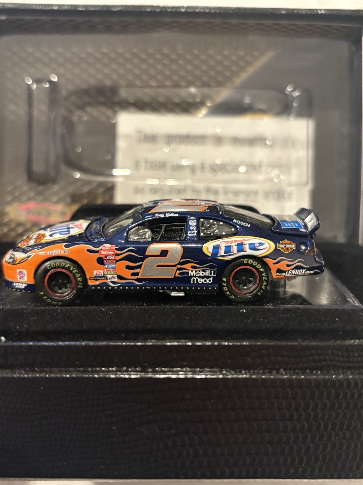 02 RCCA Elite Rusty Wallace #2 Miller Light Harley Davidson 1/64 Car 1/1800