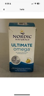 Nordic Naturals Ultimate Omega 1280mg Lemon Flavor Fish Oil 180 Softgels 10/27