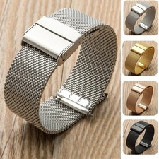 Premium Milanese Mesh Watch Band Strap Stainless Steel Braided Bracelet 12-24mm