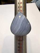    Gorgeous Large Blue Lace Agate Sterling Silver Statement Ring Size 7