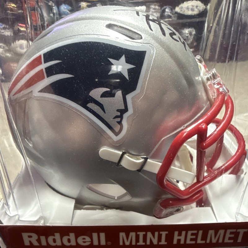 Ty Law Signed New England Patriots Mini Helmet