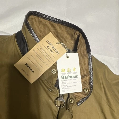 Barbour Lightweight Prestbury Waxed Cotton Jacket Men’s M Brown MWX1466SN31 image 3