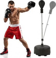 Punching Bag w/Stand,Fitness Freestanding Speed Bag with PU/PVC Ball&HDPE