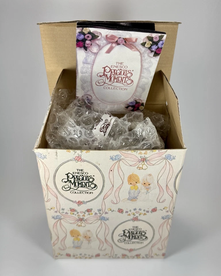 Topper de pastel vintage Precious Moments Lord Bless You & Keep You Bride & Groom nuevo en caja Foto 2 de 4