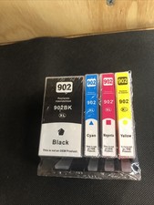 902XL 902 XL Ink Cartridges Combo Pack 4 Pack Black, Cyan, Magenta, Yellow
