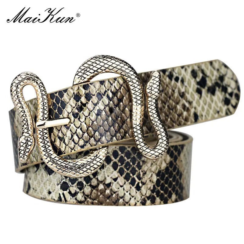 Cinturones para mujer con forma de serpiente hebilla ardillon cinturón de...