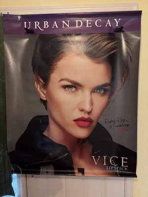 Poster Advertising Urban Decay & Ruby Rose Collaboration Ad Sign Makeup Promo