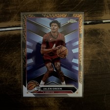 #37 Jalen Green Houston Rockets 2023-24 Topps Chrome Orange Basketball Refractor
