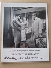 AL AVALON BREAKFAST AT TIFFANY'S (AUDREY HEBURN) HAND-SIGNED PROMO CARD
