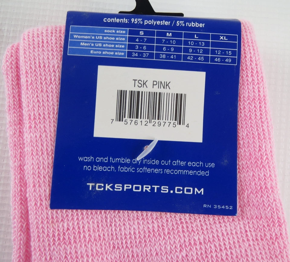 TCK Multideporte Tubo Calcetines Rosa Talla L (Grande) Fútbol Fútbol Béisbol Nuevos con Etiquetas Foto 3 de 3