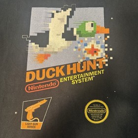 Nintendo Duck Hunt NES Light Gun Y2K T-Shirt Black XXL 3XL Fit