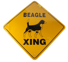 Beagle Dog Aluminum Xing Sign   Crossing