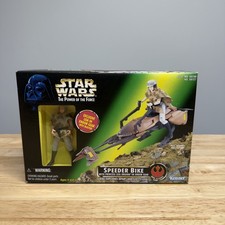Star Wars Power of the Force Speeder Bike W  Princess Leia Kenner - 1997