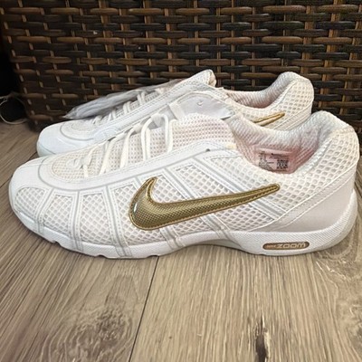 Nike Air Zoom Fencer White/Metalic Gold 321088-107 Men s Size 11