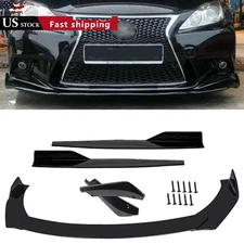 Front Bumper Lip Chin Spoiler Body Kit Splitter Side Skirt For LEXUS