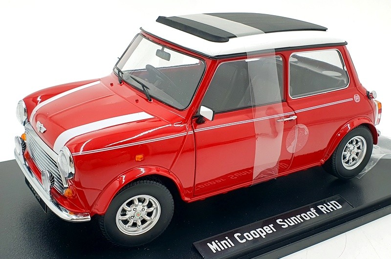 KK Scale 1/12 Scale KKDC120074R - Mini Cooper Sunroof RHD - Red/White Roof
