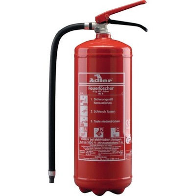 Pulverfeuerlöscher Adler PDE12 12 kg m.Dauerdruck Brandkl.43 A 233 B C m.Wandh.