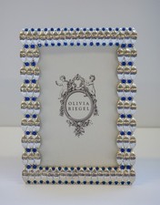 Olivia Riegel Silver Capri Crystal "Darby" 4x6 Photo Frame
