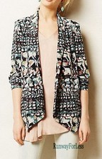 New 128 ANTHROPOLOGIE CARTONNIER Womens Medium Ardsley Drapey Blazer