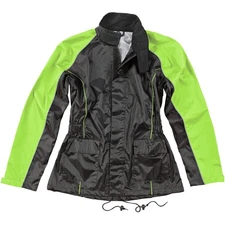 Joe Rocket Womens Black/Hi-Viz Neon RS-2 2-Piece Rainsuit - 1012-2402  ( Small )