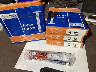 #ad Lot of 40 Indel Bauru Univerals 40 AMP Fuse Links EF40KCCIR Fit All Type K $50.00